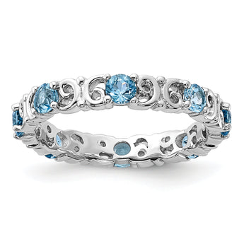 Sterling Silver Stackable Expressions Blue Topaz Ring