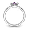 Sterling Silver Stackable Expressions Amethyst Ring - Birthstone Company