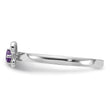 Sterling Silver Stackable Expressions Amethyst Ring - Birthstone Company