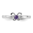 Sterling Silver Stackable Expressions Amethyst Ring - Birthstone Company