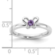 Sterling Silver Stackable Expressions Amethyst Ring - Birthstone Company