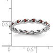 Sterling Silver Stackable Expressions Garnet Ring - Birthstone Company