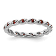 Sterling Silver Stackable Expressions Garnet Ring - Birthstone Company