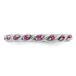 Sterling Silver Stackable Expressions Rhodolite Garnet Ring - Birthstone Company