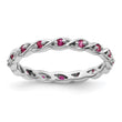Sterling Silver Stackable Expressions Created Ruby Ring