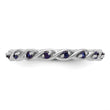 Sterling Silver Stackable Expressions Created Sapphire Ring - Birthstone Company