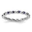 Sterling Silver Stackable Expressions Created Sapphire Ring