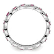 Sterling Silver Stackable Expressions Created Pink Sapphire Ring