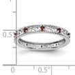 Sterling Silver Stackable Expressions Garnet Ring - Birthstone Company