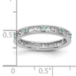 Sterling Silver Stackable Expressions Aquamarine Ring - Birthstone Company
