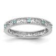 Sterling Silver Stackable Expressions Aquamarine Ring - Birthstone Company