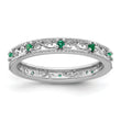 Sterling Silver Stackable Expressions Created Emerald Ring