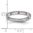 Sterling Silver Stackable Expressions Rhodolite Garnet Ring - Birthstone Company
