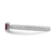 Sterling Silver Stackable Expressions Created Ruby Single Stone Ring - Birthstone Company