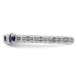 Sterling Silver Stackable Expressions Created Sapphire Three Stone Ring - Birthstone Company