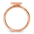 Sterling Silver Stackable Expressions Rose Gold-plated Heart Diamond Ring - Birthstone Company