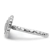 Sterling Silver Stackable Expressions Rhodium-plated Oval Ring