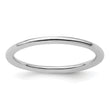 Sterling Silver Stackable Expressions Rhodium Polished Ring