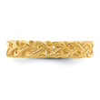Sterling Silver Stackable Expressions Gold-plated Carved Band