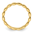 Sterling Silver Stackable Expressions Gold-plated Rice Bead Ring