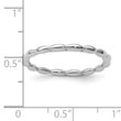 Sterling Silver Stackable Expressions Rhodium Rice Bead Ring