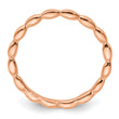 Sterling Silver Stackable Expressions Pink-plated Rice Bead Ring