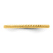 Sterling Silver Stackable Expressions Gold-plated Twisted Ring