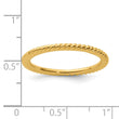 Sterling Silver Stackable Expressions Gold-plated Twisted Ring
