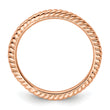 Sterling Silver Stackable Expressions Pink-plated Twisted Ring