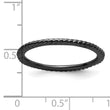 Sterling Silver Stackable Expressions Black-plated Twisted Ring
