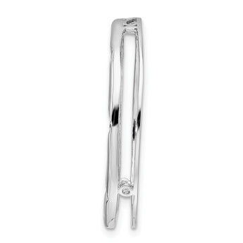 Sterling Silver Stackable Expressions Large Rhodolite Garnet Chain Slide - Birthstone Company