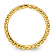 Sterling Silver Stackable Expressions Gold-plated Criss-cross Ring