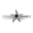 Sterling Silver Stackable Expressions Garnet Starfish Ring - Birthstone Company