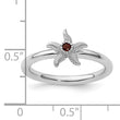 Sterling Silver Stackable Expressions Garnet Starfish Ring - Birthstone Company