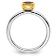 Sterling Silver Stackable Expressions w/Gold-plated Garnet Ring - Birthstone Company