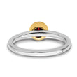 Sterling Silver Stackable Expressions w/Gold-plated Garnet Ring - Birthstone Company