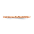 Sterling Silver Stackable Expressions Pink-plated Criss-cross Ring