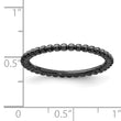 Sterling Silver Stackable Expressions Black-plated Ring