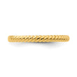 Sterling Silver Stackable Expressions Gold-plated Twisted Ring