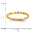 Sterling Silver Stackable Expressions Gold-plated Twisted Ring
