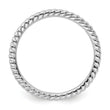 Sterling Silver Stackable Expressions Rhodium Twisted Ring