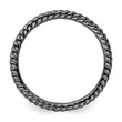 Sterling Silver Stackable Expressions Black-plated Twisted Ring