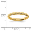 Sterling Silver Stackable Expressions Gold-plated Cable Ring - Birthstone Company