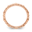 Sterling Silver Stackable Expressions Pink-plated Cable Ring
