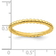 Sterling Silver Stackable Expressions Gold-plated Beaded Ring