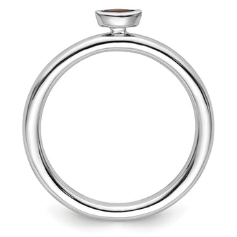 Sterling Silver Stackable Expressions Garnet Ring - Birthstone Company