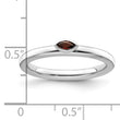 Sterling Silver Stackable Expressions Garnet Ring - Birthstone Company
