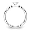 Sterling Silver Stackable Expressions Rhodium-Plated Rhodolite Garnet Ring - Birthstone Company