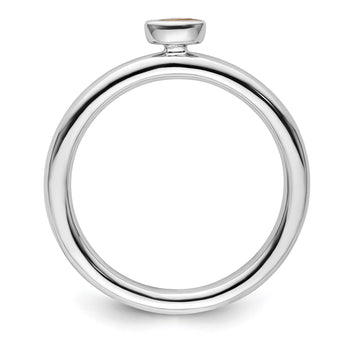 Sterling Silver Stackable Expressions Citrine Ring - Birthstone Company