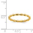 Sterling Silver Stackable Expressions Gold-plated Rice Ring